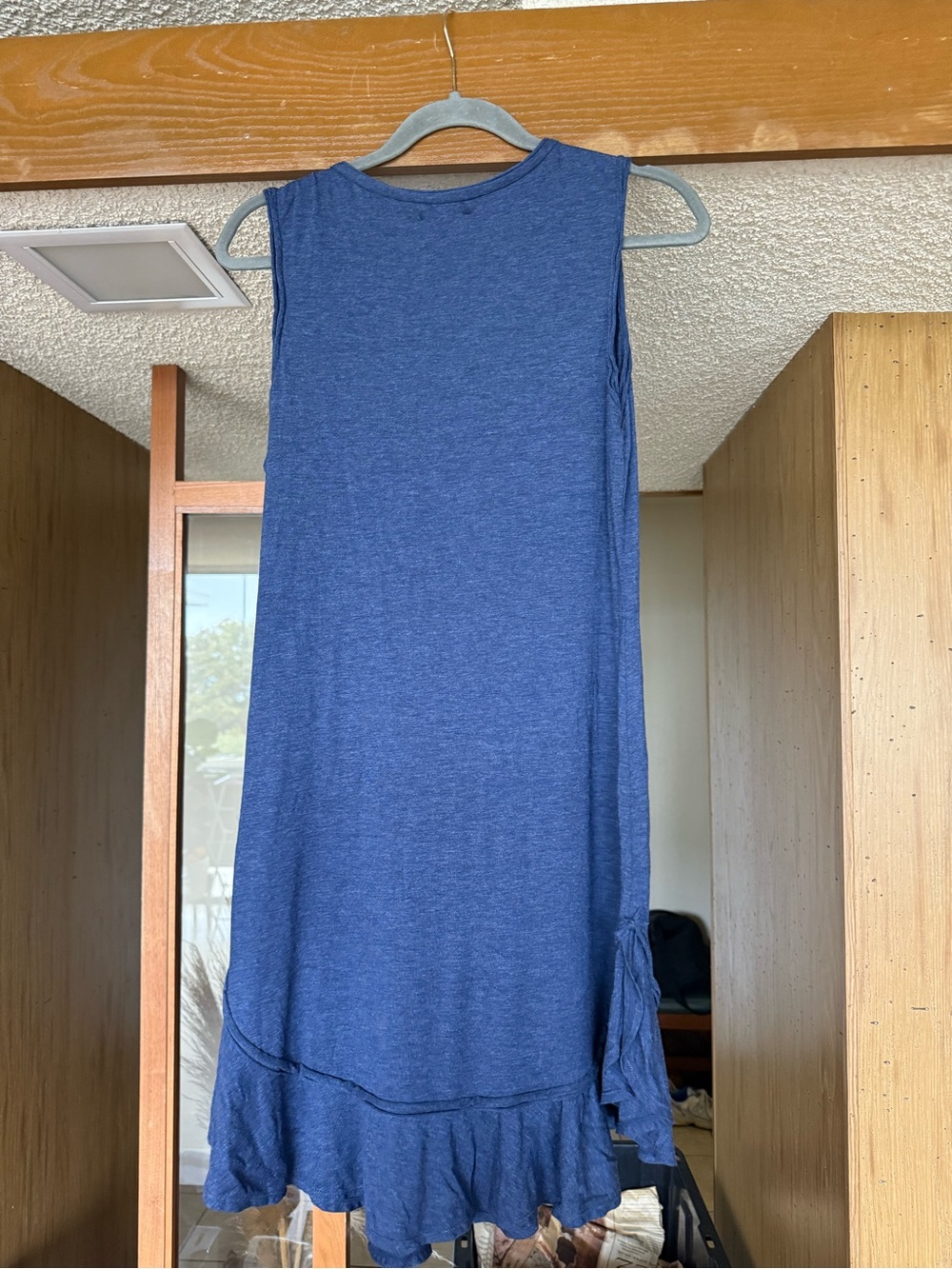 Max Studio Navy Blue Sleeveless Ruffle-Hem dress - Picture 2 of 7